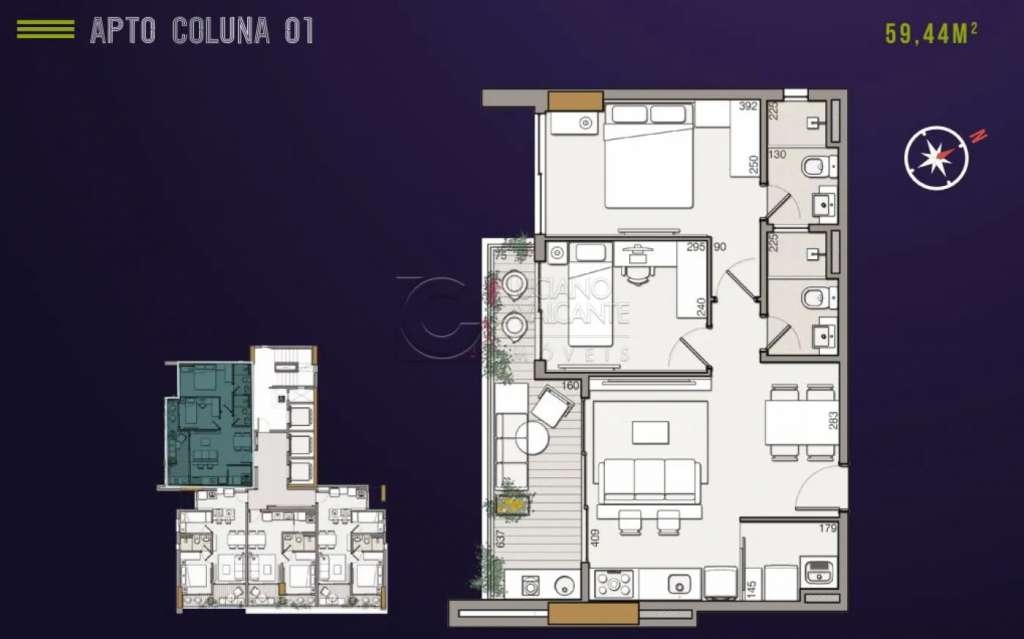 Imagem Apartamento com 2 Quartos à Venda, 45 m²em Meireles - Fortaleza