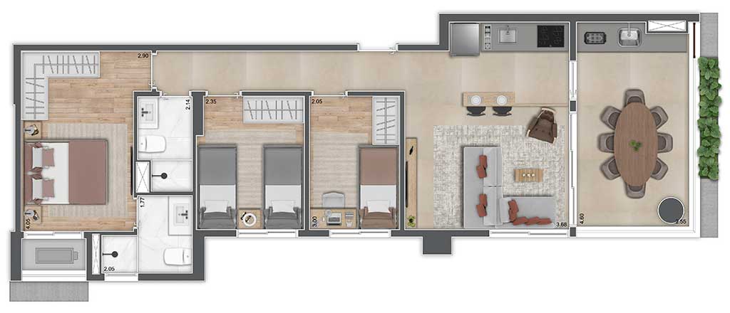 Imagem Apartamento com 3 Quartos à Venda, 75 m² em Santo Amaro - São Paulo