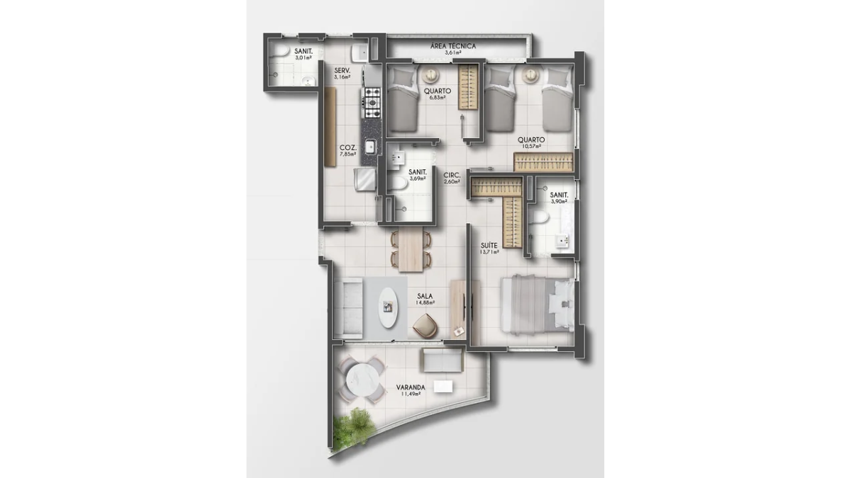Imagem Apartamento com 3 Quartos à Venda, 61 m²em Horto Florestal - Salvador