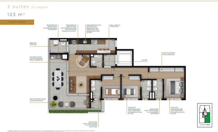 Apartamento com 3 Quartos à Venda, 132 m² em Vila Mariana - São Paulo