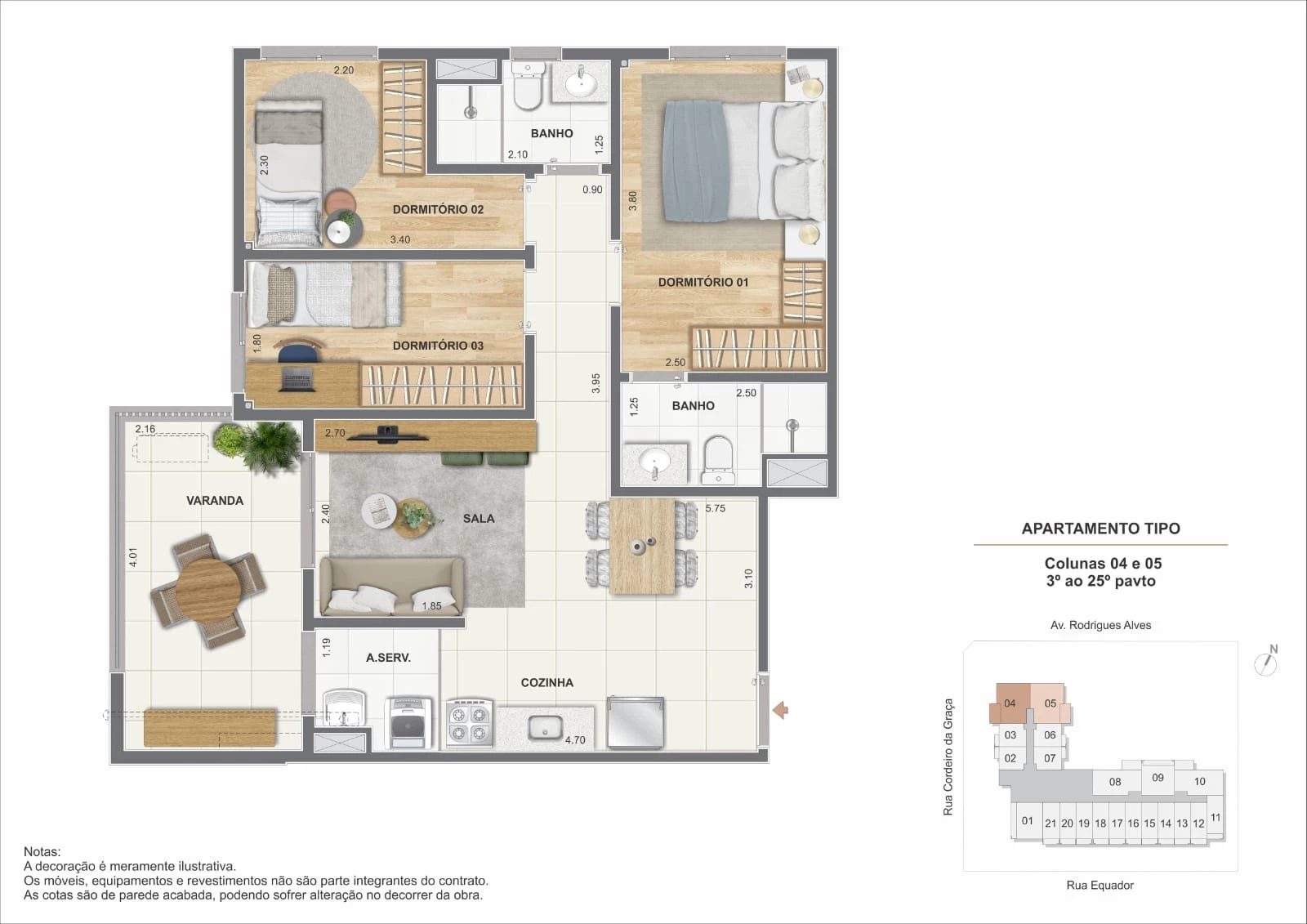 Foto do imóvel: Apartamento com 3 Quartos à Venda, 67 m² em Santo Cristo - Rio de Janeiro