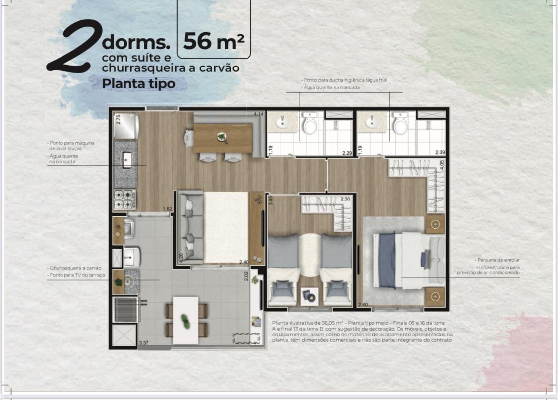 Imagem Apartamento com 2 Quartos à Venda, 54 m² em Lapa de Baixo - São Paulo
