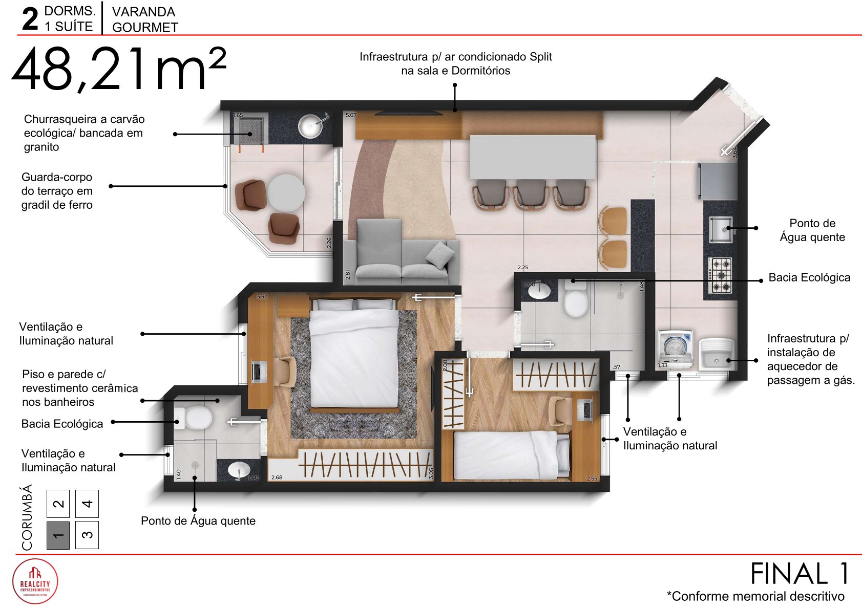 Imagem Apartamento com 2 Quartos à Venda, 48 m² em Vila Alice - Santo André
