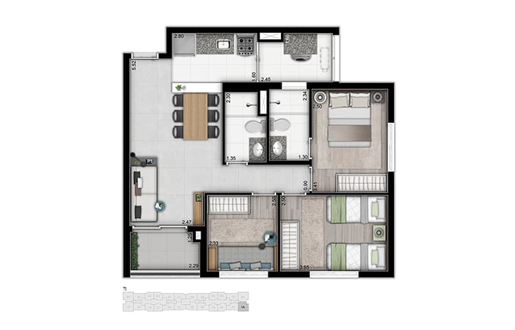 Imagem Apartamento com 3 Quartos à Venda, 45 m²em Vila Sônia - São Paulo