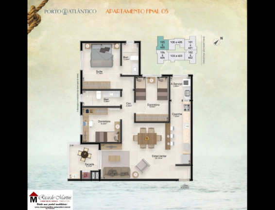 Imagem Apartamento com 3 Quartos à Venda, Locação ou Temporada, 94 m² em Mar Grosso - Laguna