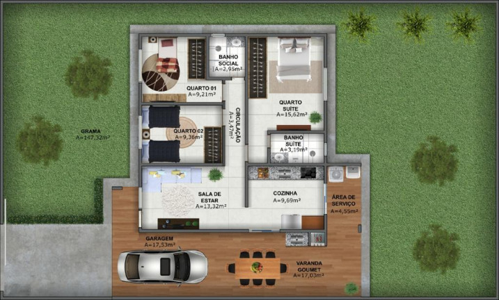 Imagem Casa com 3 Quartos à Venda, 116 m² em Fazenda Santo Antônio - Aparecida de Goiânia