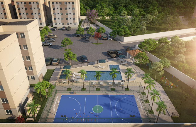 Apartamento com 2 Quartos à Venda, 44 m² em Campo Grande - Rio de Janeiro