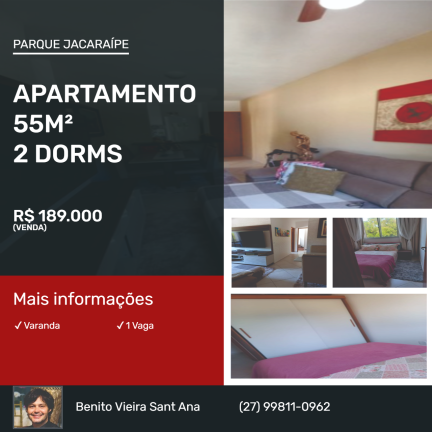 Imagem Apartamento com 2 Quartos à Venda,  em Parque Jacaraípe - Serra