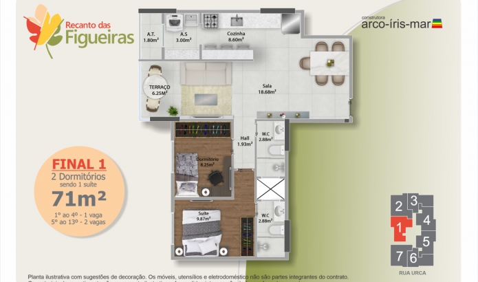 Imagem Apartamento com 2 Quartos à Venda, 73 m²em Guilhermina - Praia Grande