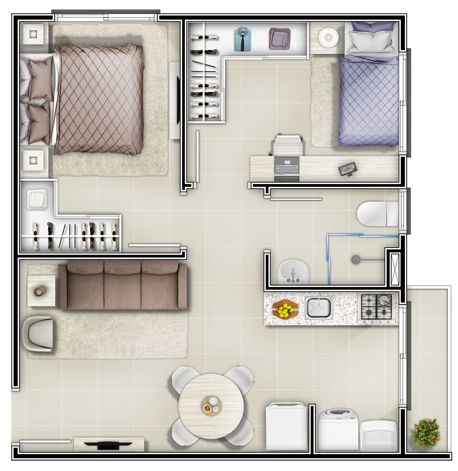 Imagem Apartamento com 2 Quartos à Venda, 54 m² em São Luiz Gonzaga - Passo Fundo