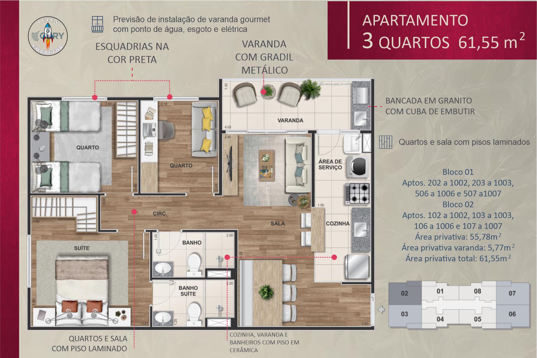 Foto do imóvel: Edifício Residencial com 3 Quartos à Venda, 52 m²em São Cristóvão - Rio de Janeiro