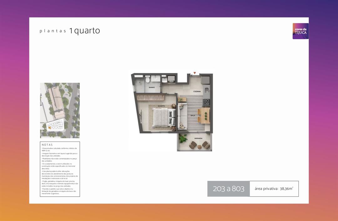 Foto do imóvel: Studio com 1 Quarto à Venda, 37 m² em Tijuca - Rio de Janeiro