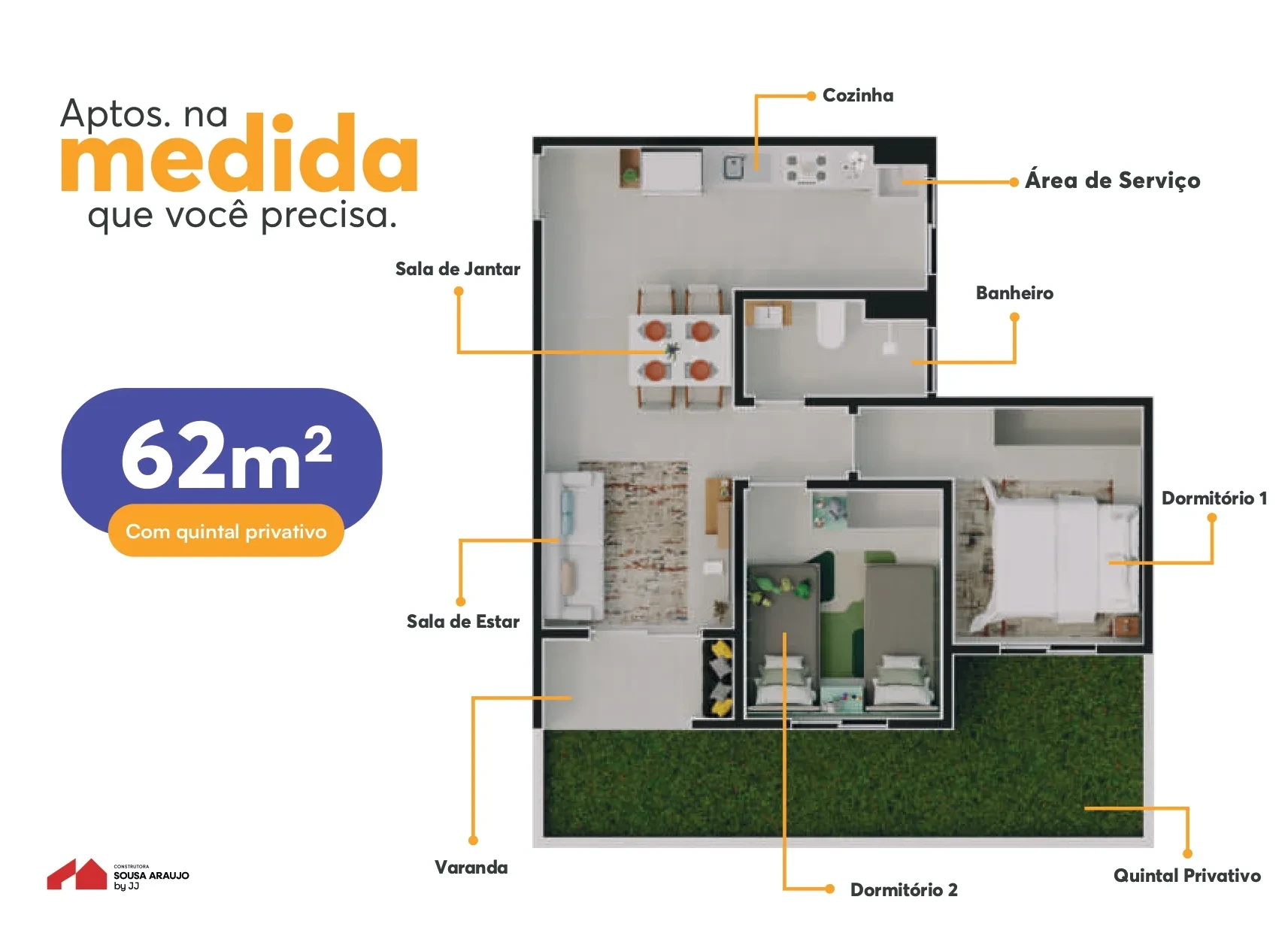 Imagem Apartamento com 2 Quartos à Venda, 47 metros em Jardim das Paineiras I - São José dos Campos