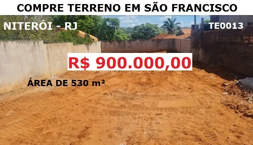 Imagem Terreno à Venda, 530 metros em São Francisco - Niterói