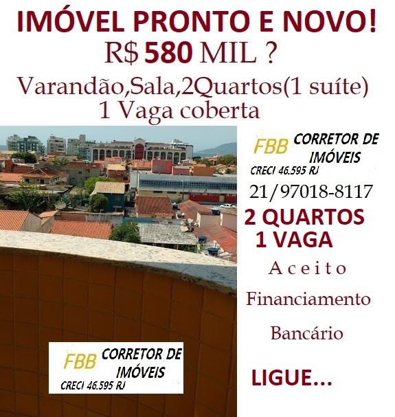 Imagem Apartamento com 2 Quartos à Venda, 80 m² em Braga - Cabo Frio