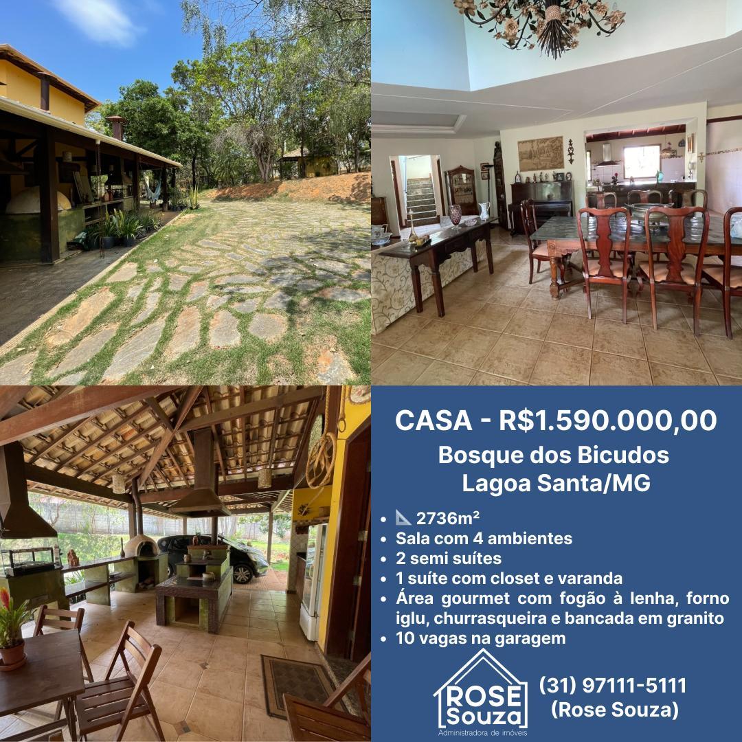 Casa com 4 Quartos à Venda, 3 m²em Bosque dos Bicudos - Lagoa Santa