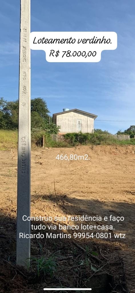 Terreno à Venda, 466 m²em Verdinho - Criciúma