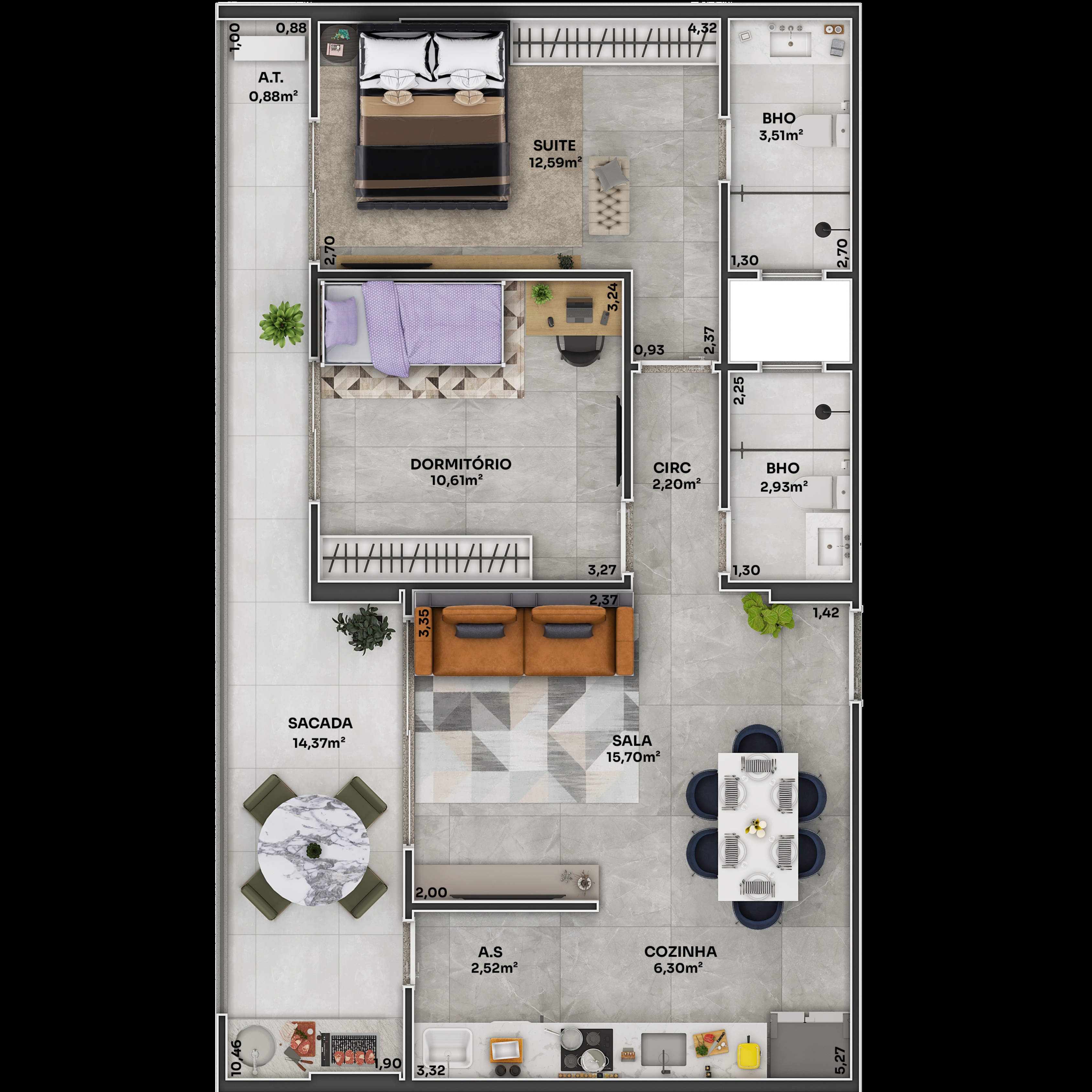 Imagem Apartamento com 3 Quartos à Venda, 105 m² em Boqueirão - Praia Grande