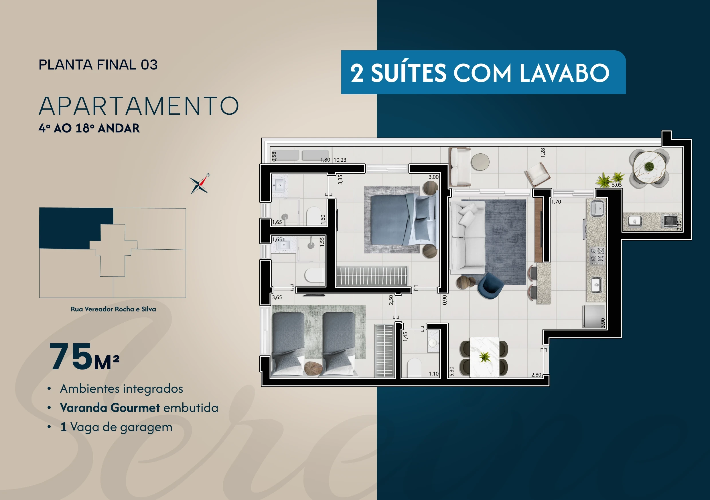 Imagem Apartamento com 2 Quartos à Venda, 75 m² em Ponta da Praia - Santos