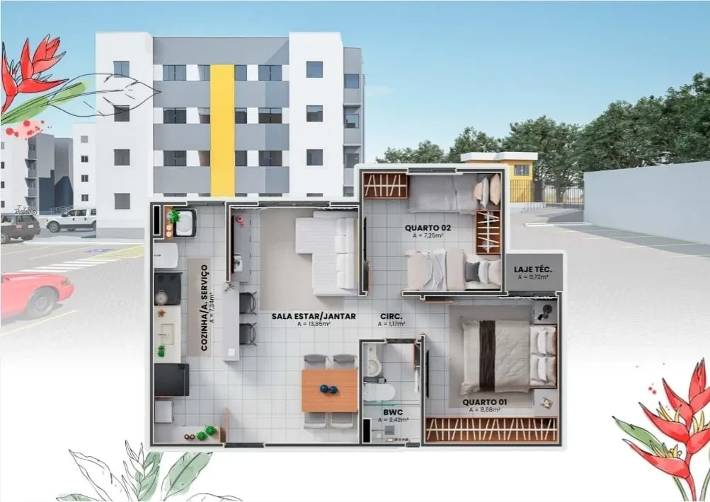 Foto do imóvel: Apartamento com 2 Quartos à Venda, 1822 m² em Boa Vista - São José de Ribamar