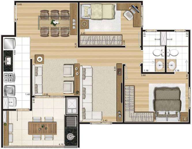 Imagem Apartamento com 3 Quartos à Venda, 74 m² em Sacomã - São Paulo