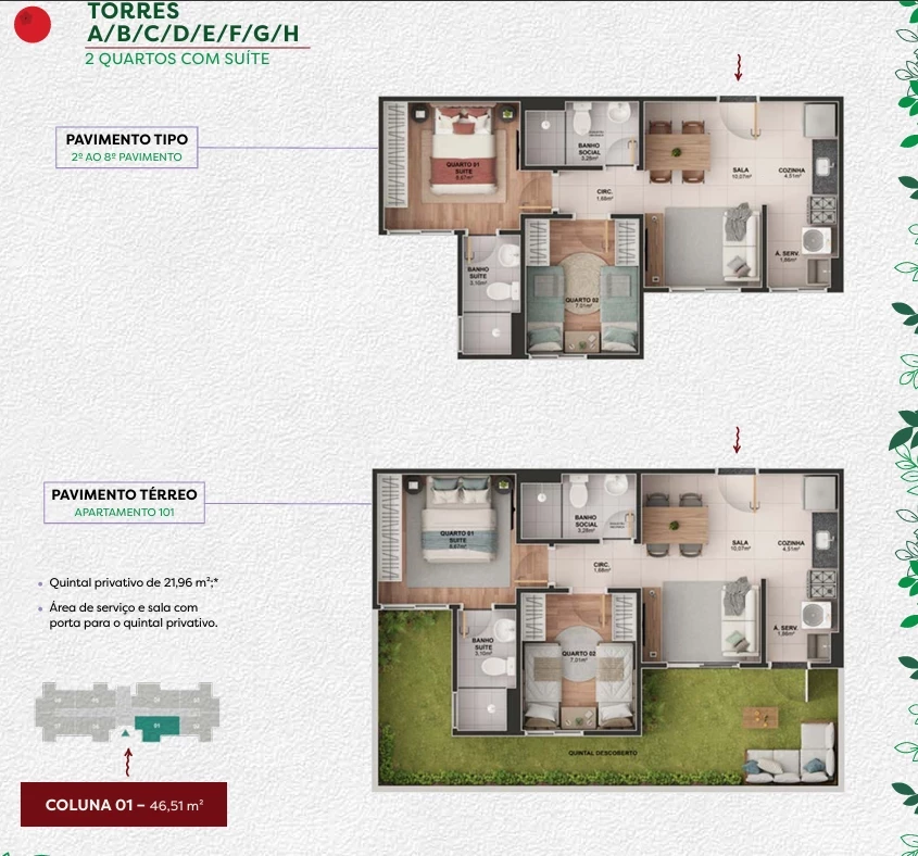 Foto do imóvel: Apartamento com 2 Quartos à Venda, 42 m² em Vale Encantado - Vila Velha