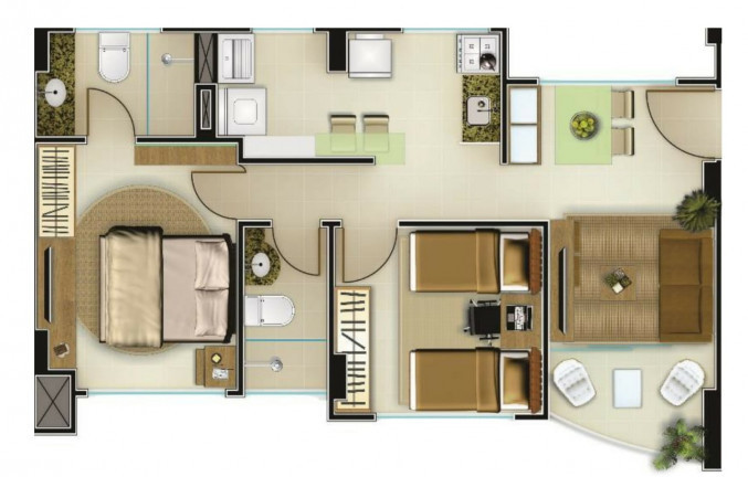Imagem Apartamento com 2 Quartos à Venda,  em Tirol - Natal