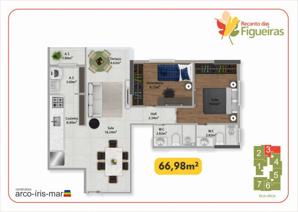 Imagem Apartamento com 2 Quartos à Venda, 71 m²em Guilhermina - Praia Grande
