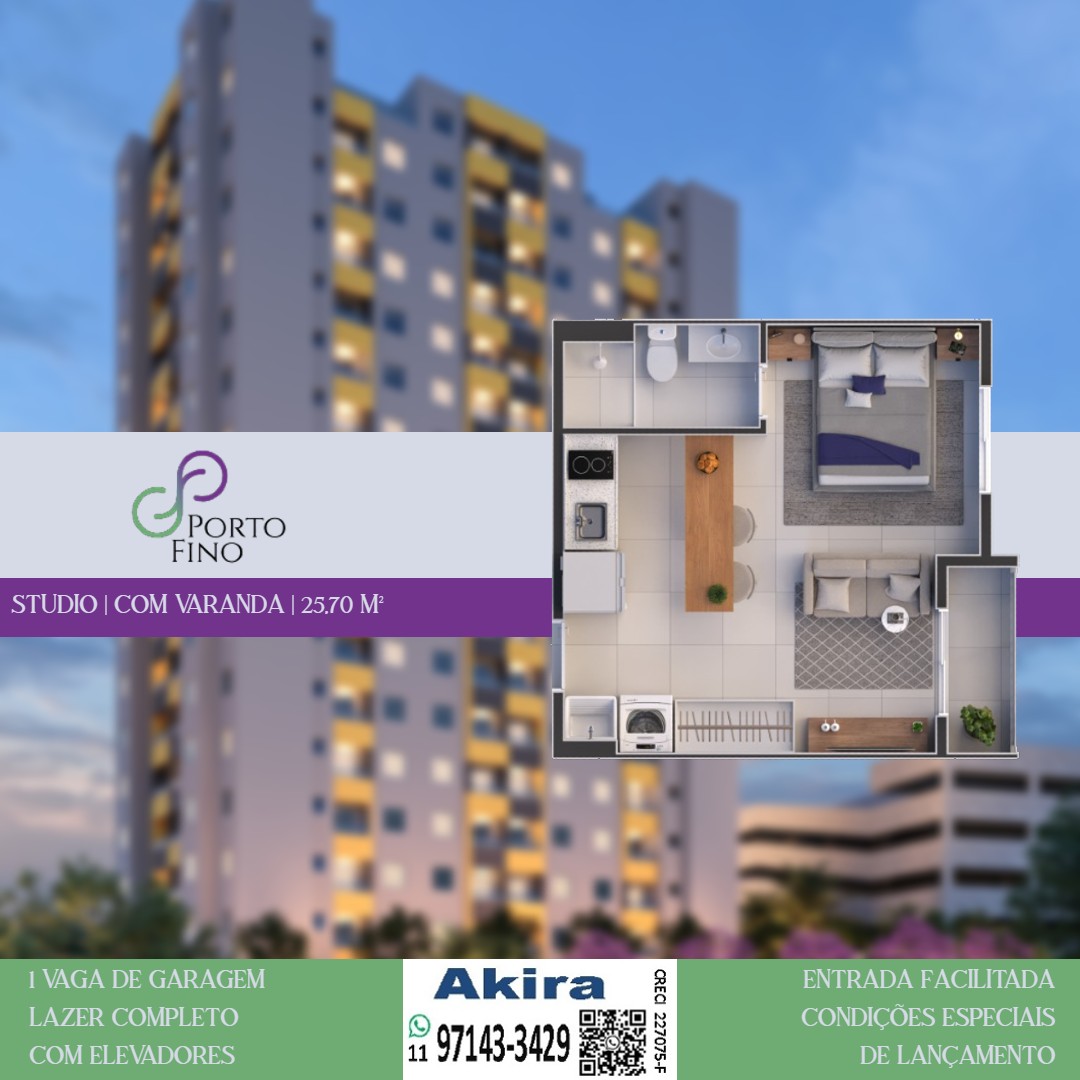 Imagem Apartamento com 1 Quarto à Venda, 30 m² em Mogi Moderno - Mogi das Cruzes