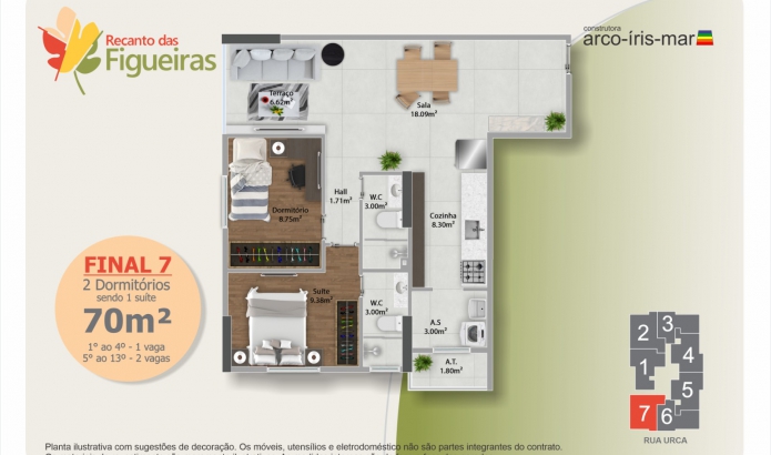 Imagem Apartamento com 2 Quartos à Venda, 73 m²em Guilhermina - Praia Grande