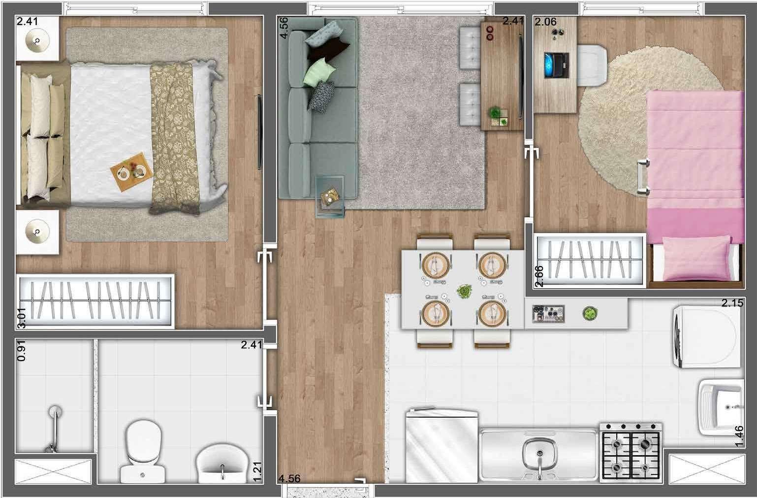 Imagem Apartamento com 2 Quartos à Venda, 35 m²em Parque Dom João Neri - São Paulo