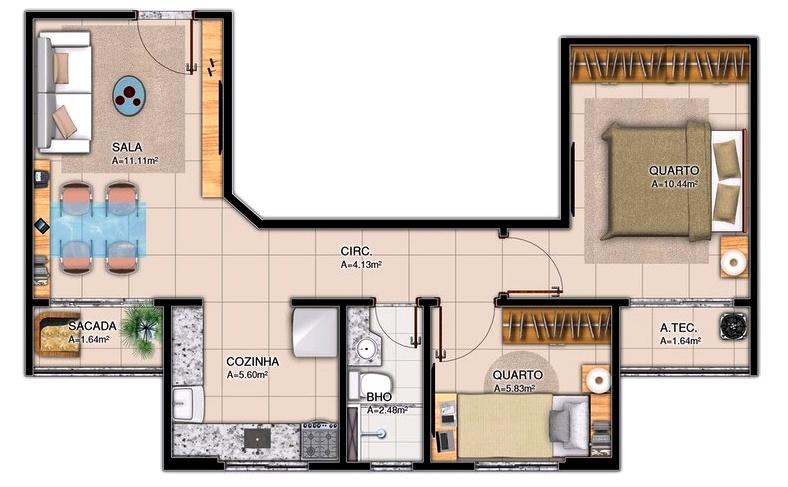 Imagem Apartamento com 3 Quartos à Venda, 57 m²em Pedreira - Belém