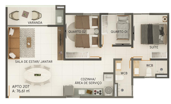 Imagem Apartamento com 2 Quartos à Venda, 62 m² em Aeroclube - João Pessoa