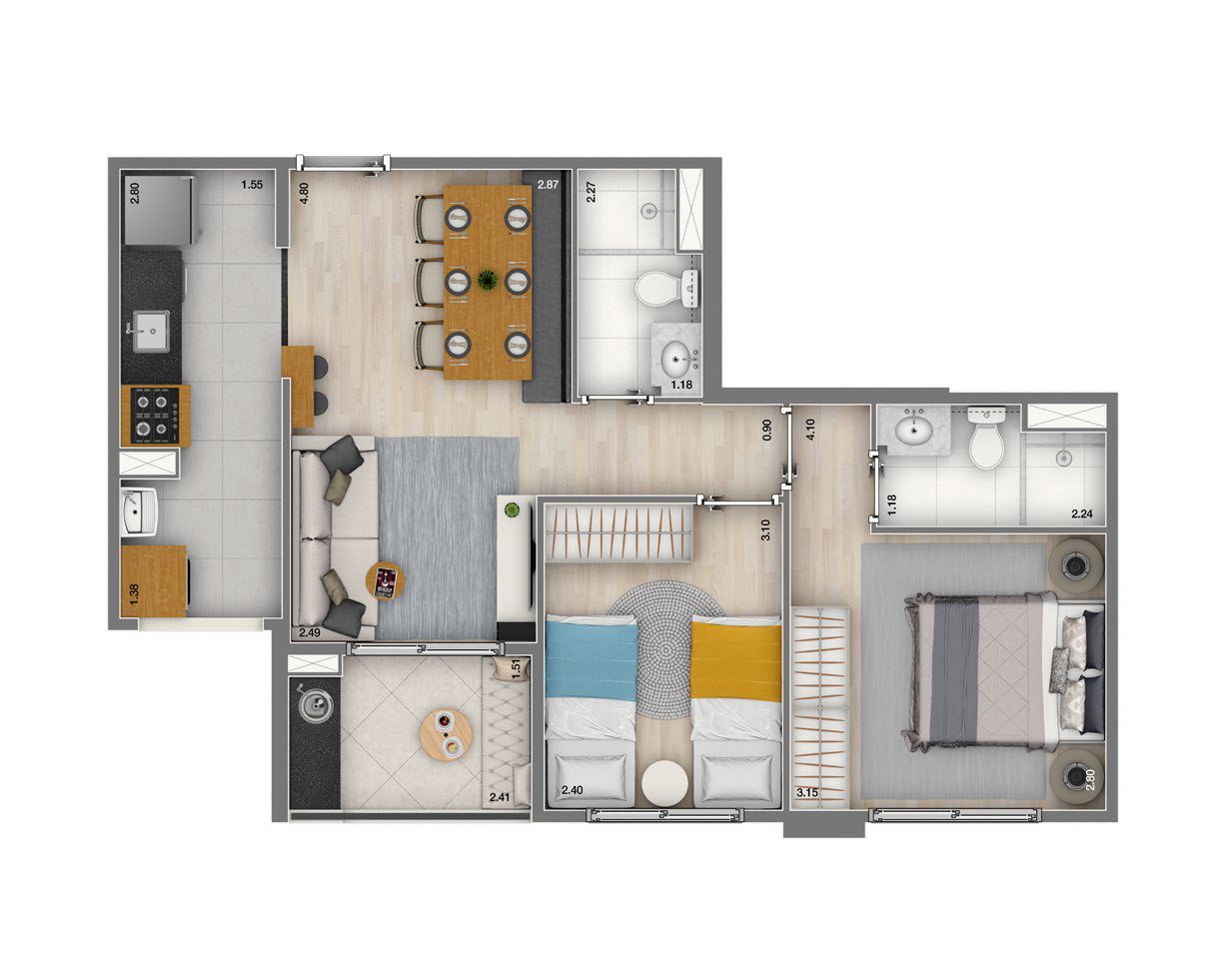 Imagem Apartamento com 2 Quartos à Venda, 56 m²em Vila Andrade - São Paulo