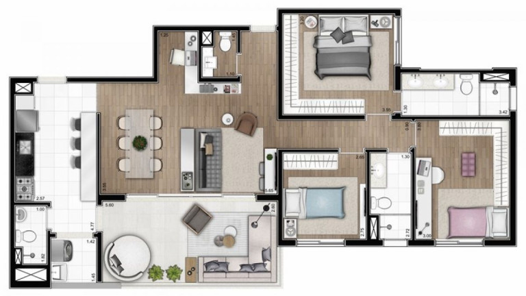 Imagem Apartamento com 3 Quartos à Venda, 116 m² em Sumaré - São Paulo