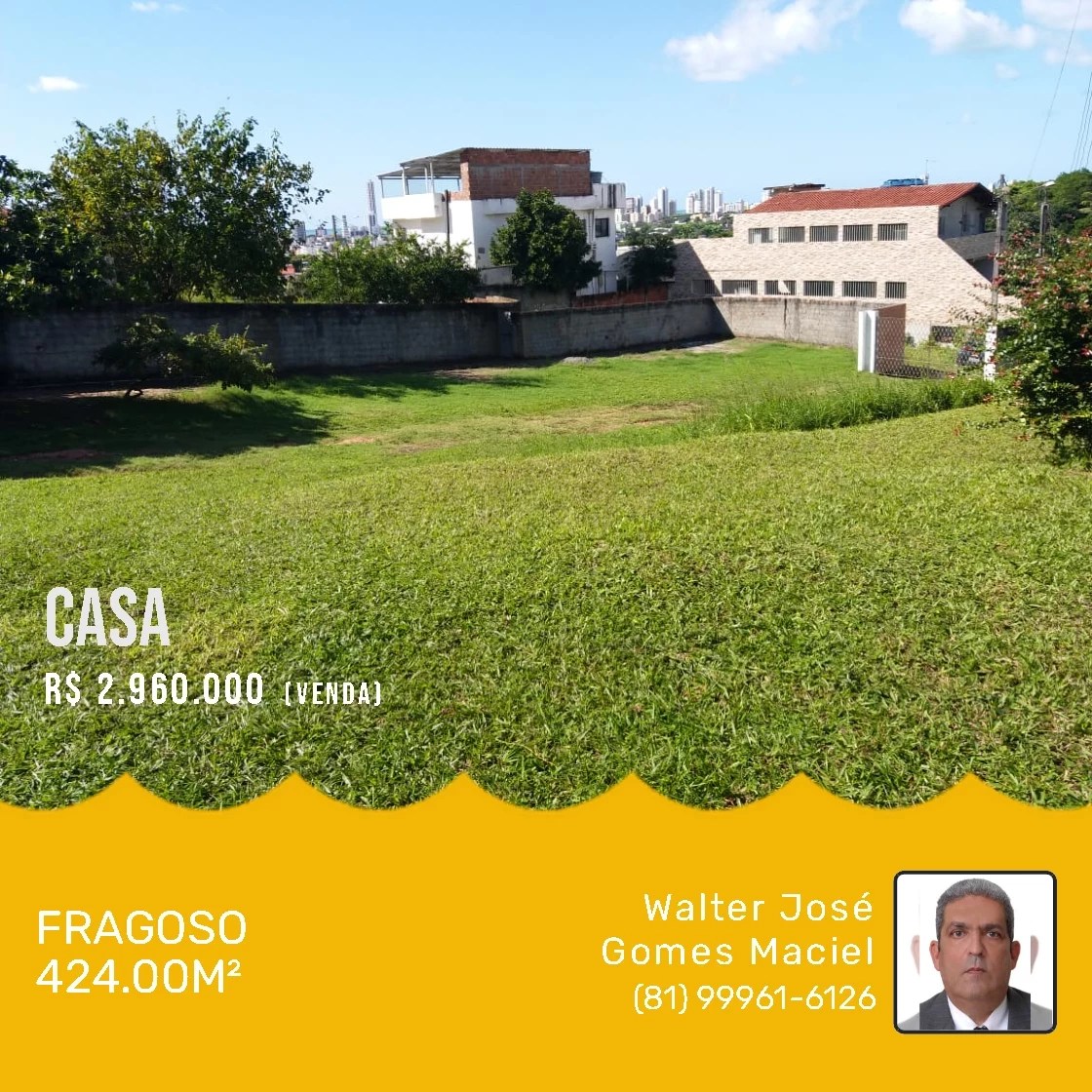 Imagem Casa com 4 Quartos à Venda, 42.400 m² em Fragoso - Olinda