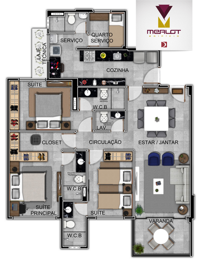 Foto do imóvel: Apartamento com 3 Quartos à Venda, 117 m² em Jatiúca - Maceió