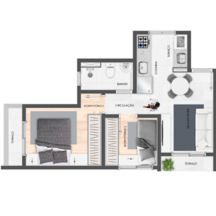 Imagem Apartamento com 2 Quartos à Venda,  em Cidade Patriarca - São Paulo