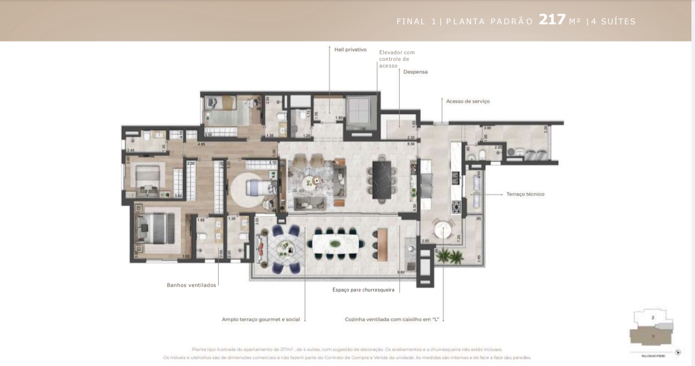 Imagem Apartamento com 4 Quartos à Venda, 174 m²em Pinheiros - São Paulo