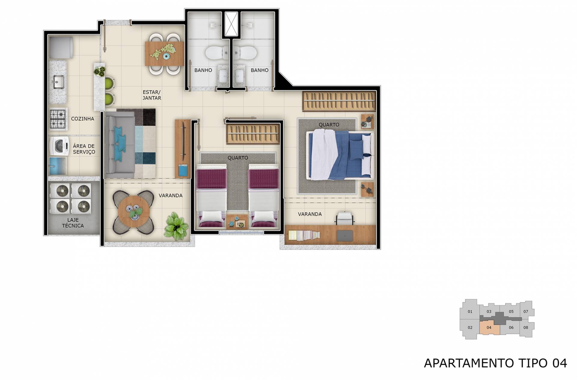 Imagem Apartamento com 2 Quartos à Venda, 59 m² em Praia de Itaparica - Vila Velha