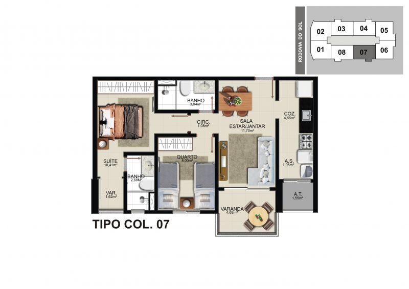 Imagem Apartamento com 2 Quartos à Venda, 90 m² em Praia de Itaparica - Vila Velha