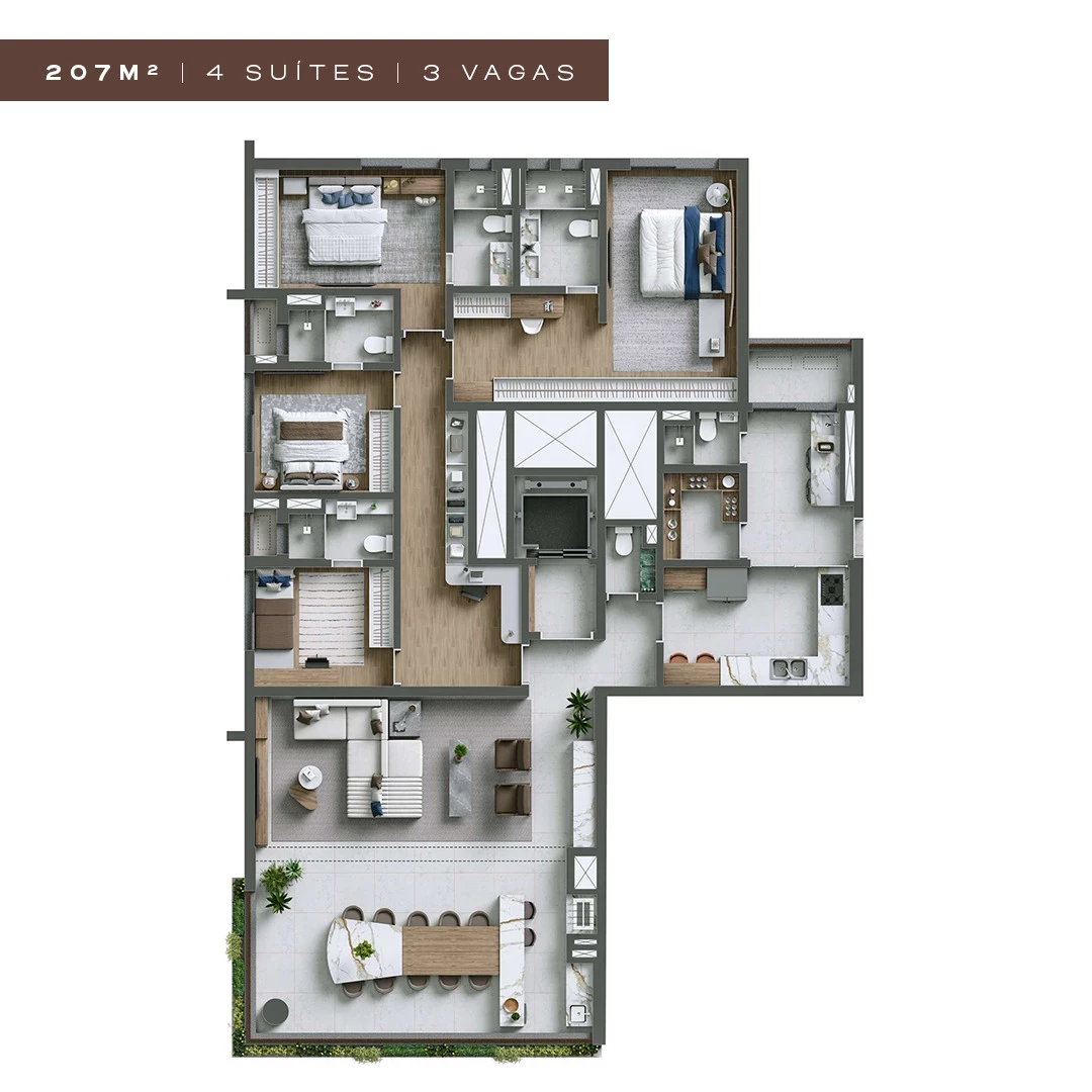 Imagem Apartamento com 4 Quartos à Venda, 207 m² em Planalto Paulista - São Paulo