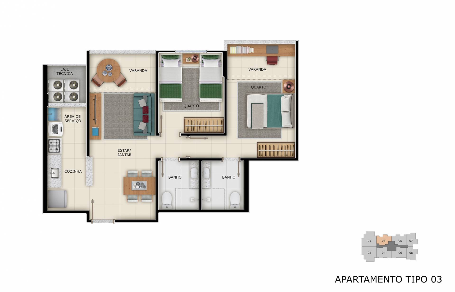 Imagem Apartamento com 2 Quartos à Venda, 59 m² em Praia de Itaparica - Vila Velha