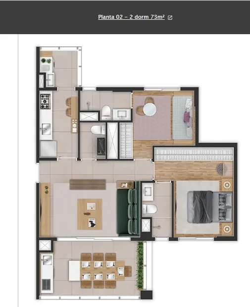 Imagem Apartamento com 2 Quartos à Venda, 73 metros em Brooklin Paulista - São Paulo