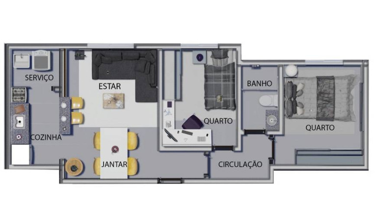 Imagem Apartamento com 2 Quartos à Venda, 45 m² em Jardim Leblon - Belo Horizonte