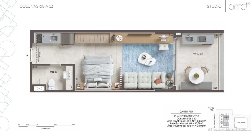 Foto do imóvel: Studio com 1 Quarto à Venda, 38 m² em Ipanema - Rio de Janeiro