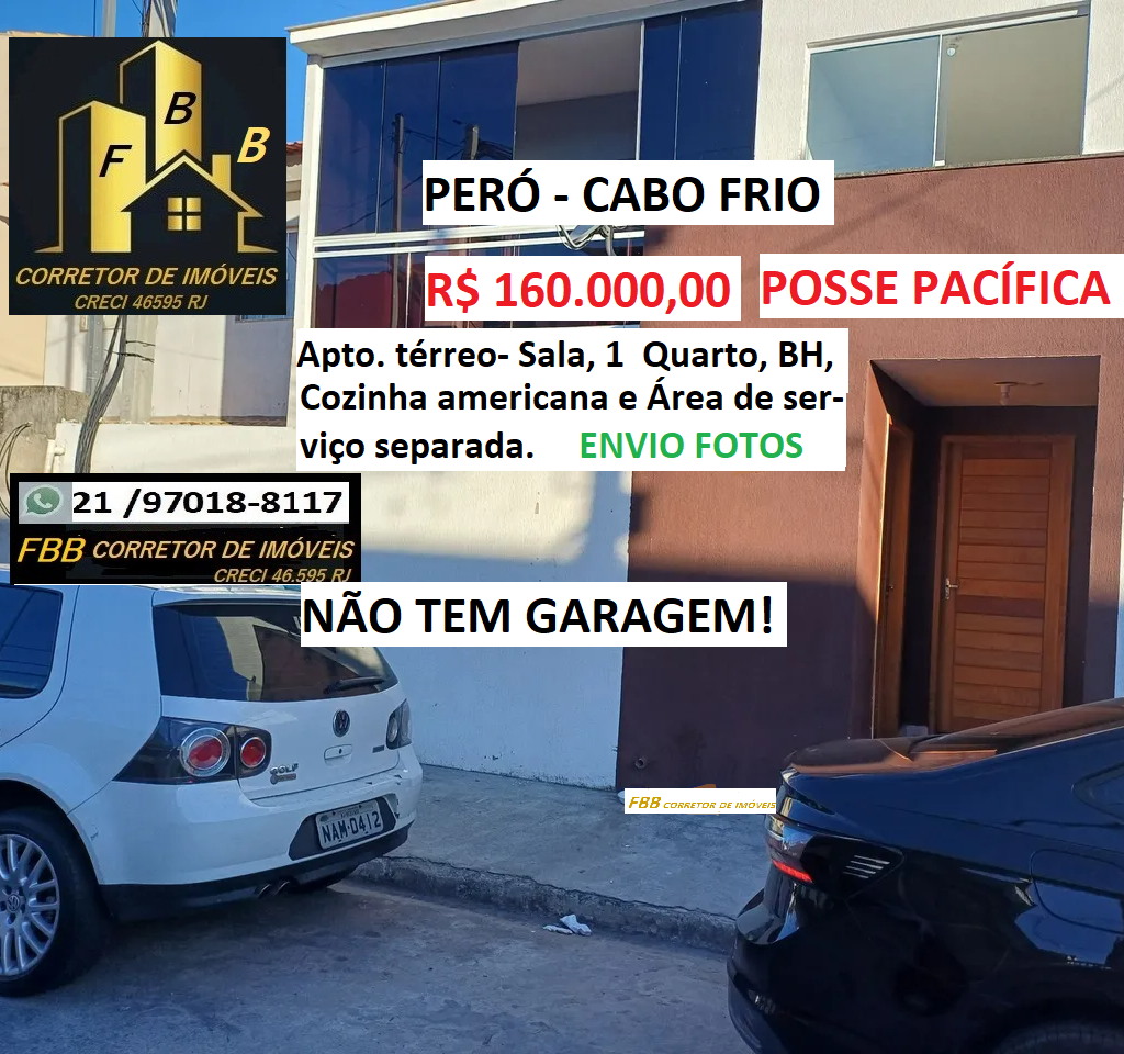 Apartamento com 1 Quarto à Venda, 33 m² em Cajueiro - Cabo Frio