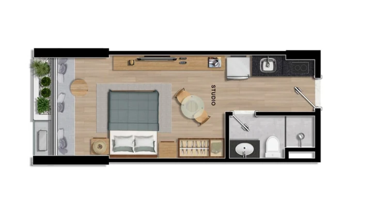 Imagem Studio com 1 Quarto à Venda, 23 m²em Barra - Salvador