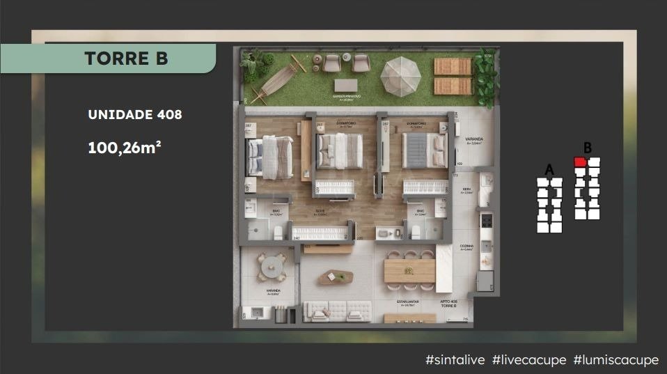 Imagem Apartamento com 2 Quartos à Venda, 77 m²em Cacupé - Florianópolis