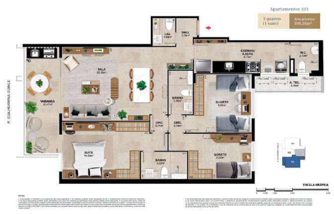 Foto do imóvel: Apartamento com 3 Quartos à Venda, 106 m² em Botafogo - Rio de Janeiro